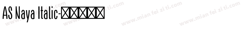 AS Naya Italic字体转换